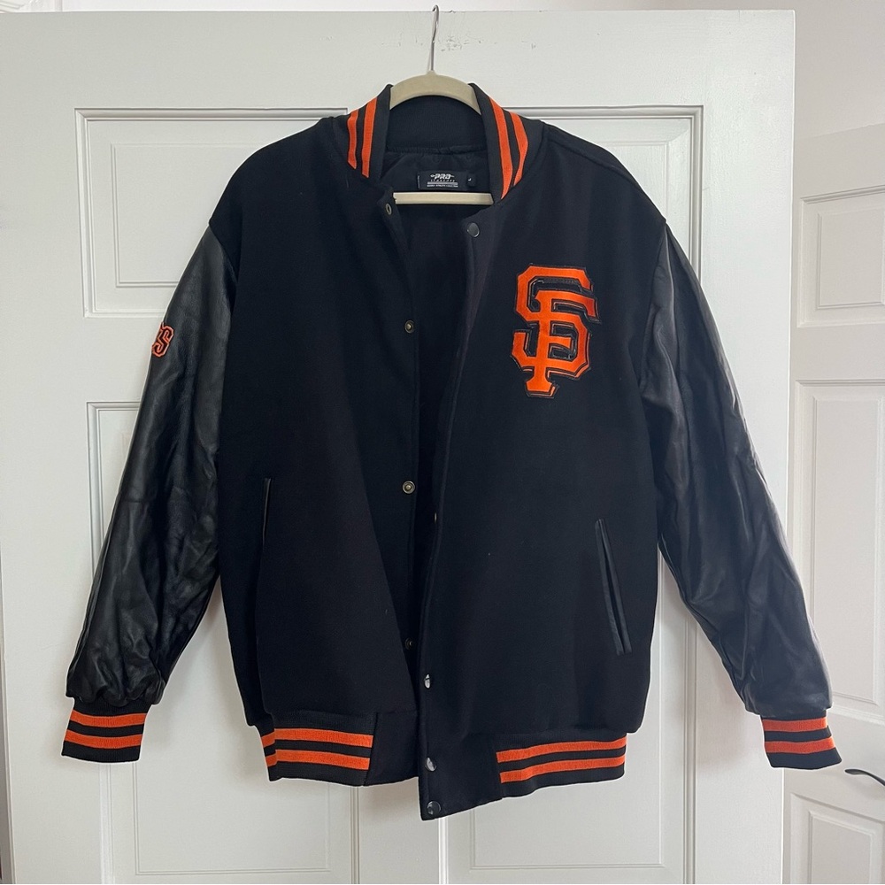 NEW Leather Jacket with Giants logos